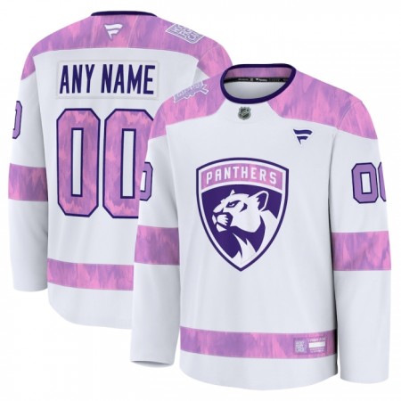 Florida Panthers Dresy Personalizované Fanatics Hockey Fights Cancer Practice 2024-25 Bílý - Pánské Florida Panthers Dresy Personalizované Fanatics Hockey Fights Cancer Practice 2024-25 Bílý - Pánské